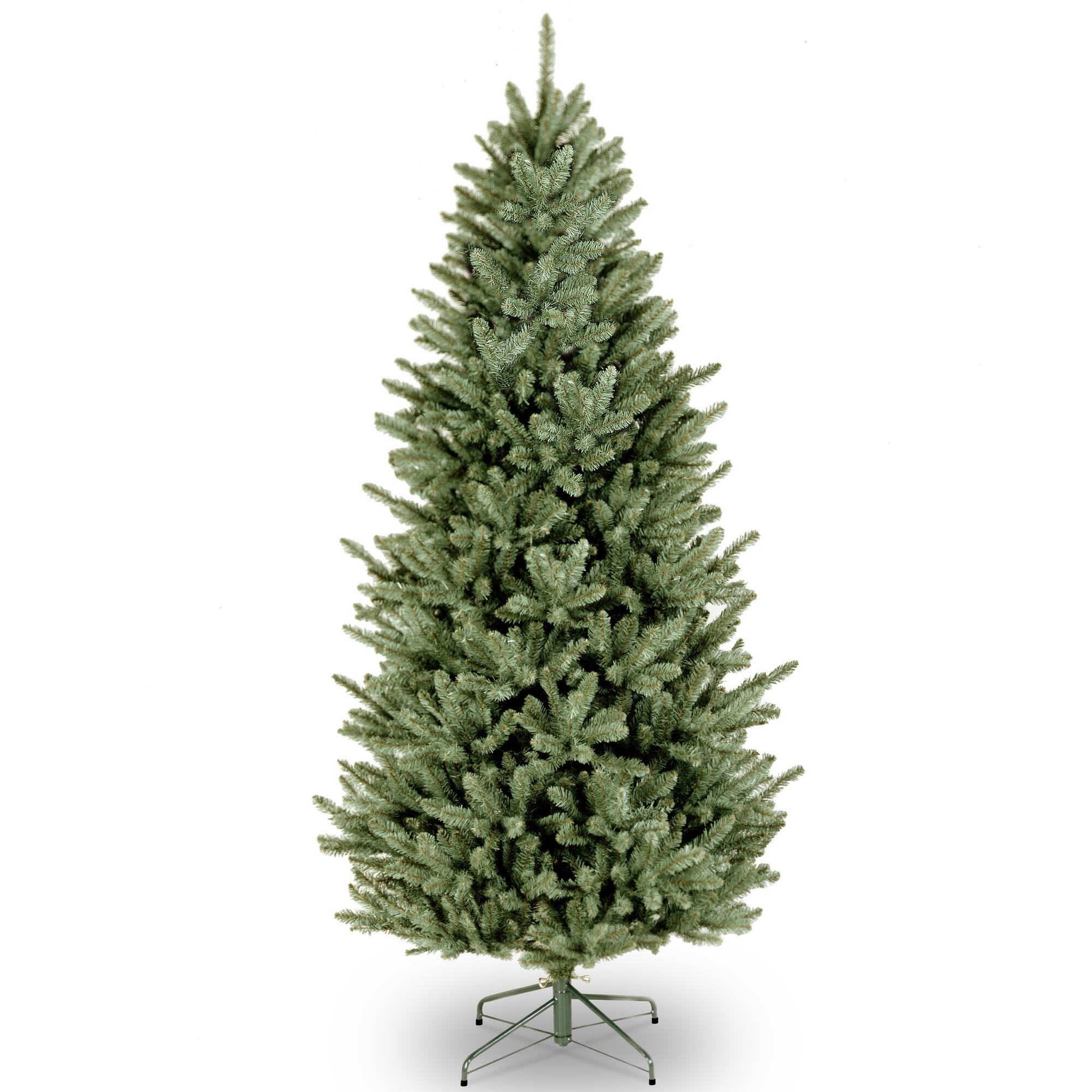 7 ft. Unlit Natural Fraser Fir Slim Artificial Christmas Tree